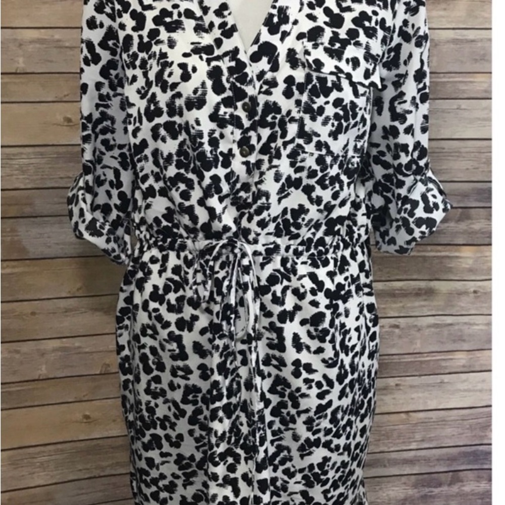 Black & White Animal Print Dress - Picture 2 of 9